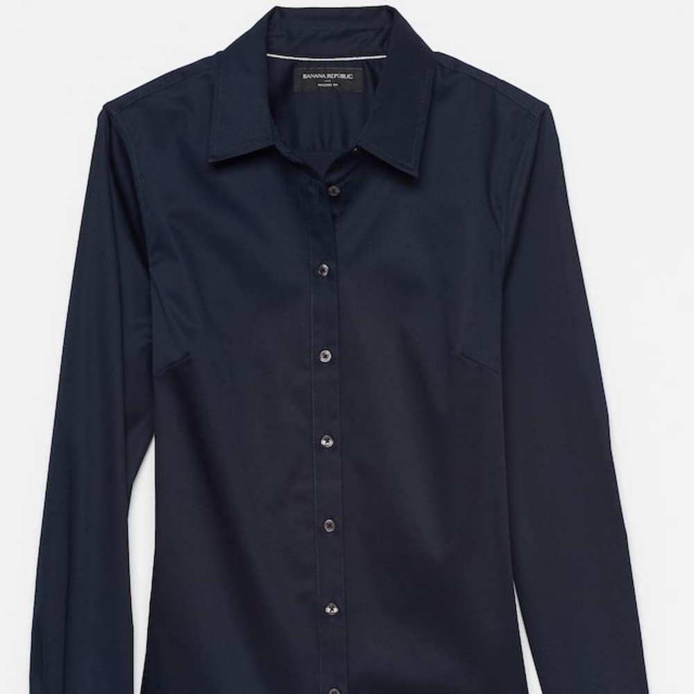 Banana Republic navy blue button down